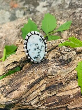 Kiwi Jasper 925 Sterling Silver Ring